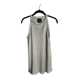W5 Silver Halter Swing Tank Top Size Small